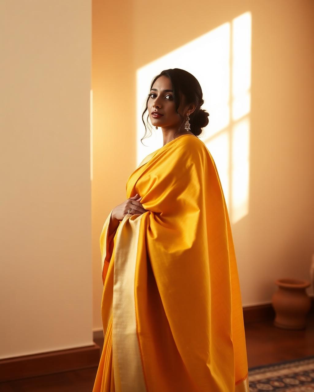 Handloom · Manjal mustard